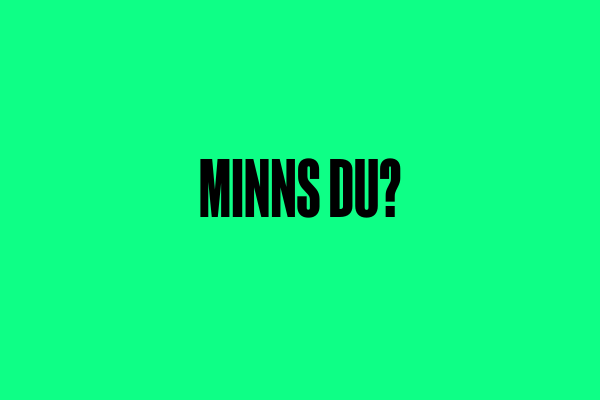 Poesi: Minns du?
