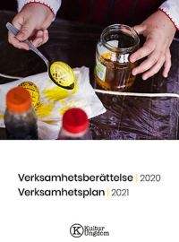 Omslag till verksamhetsberättelsen och verksamhetsplanen 2020–2021.