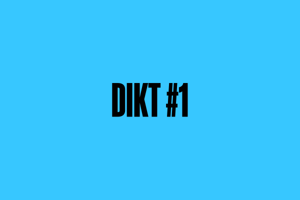 Poesi: Dikt #1